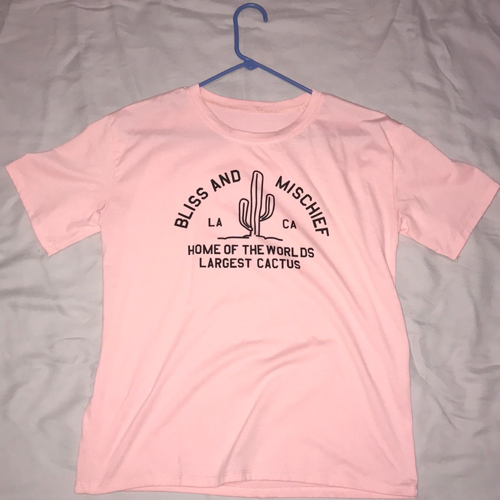 Pink cactus tee